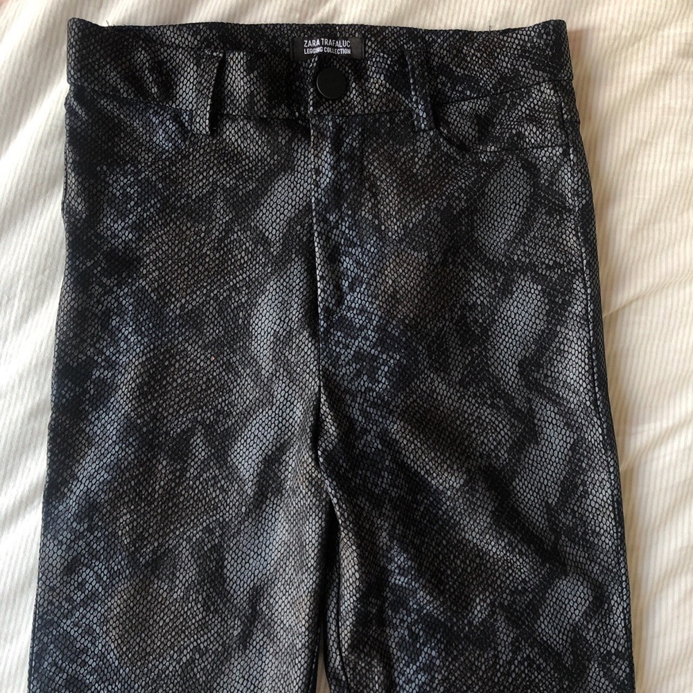 Deadstock Snake print faux leather pants